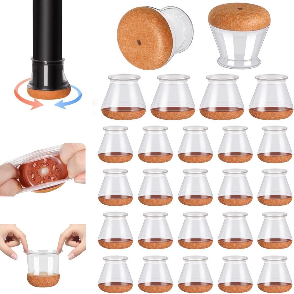 Small Chair Leg Floor Protectors,Furniture Felt Pads Silicone Covers Caps